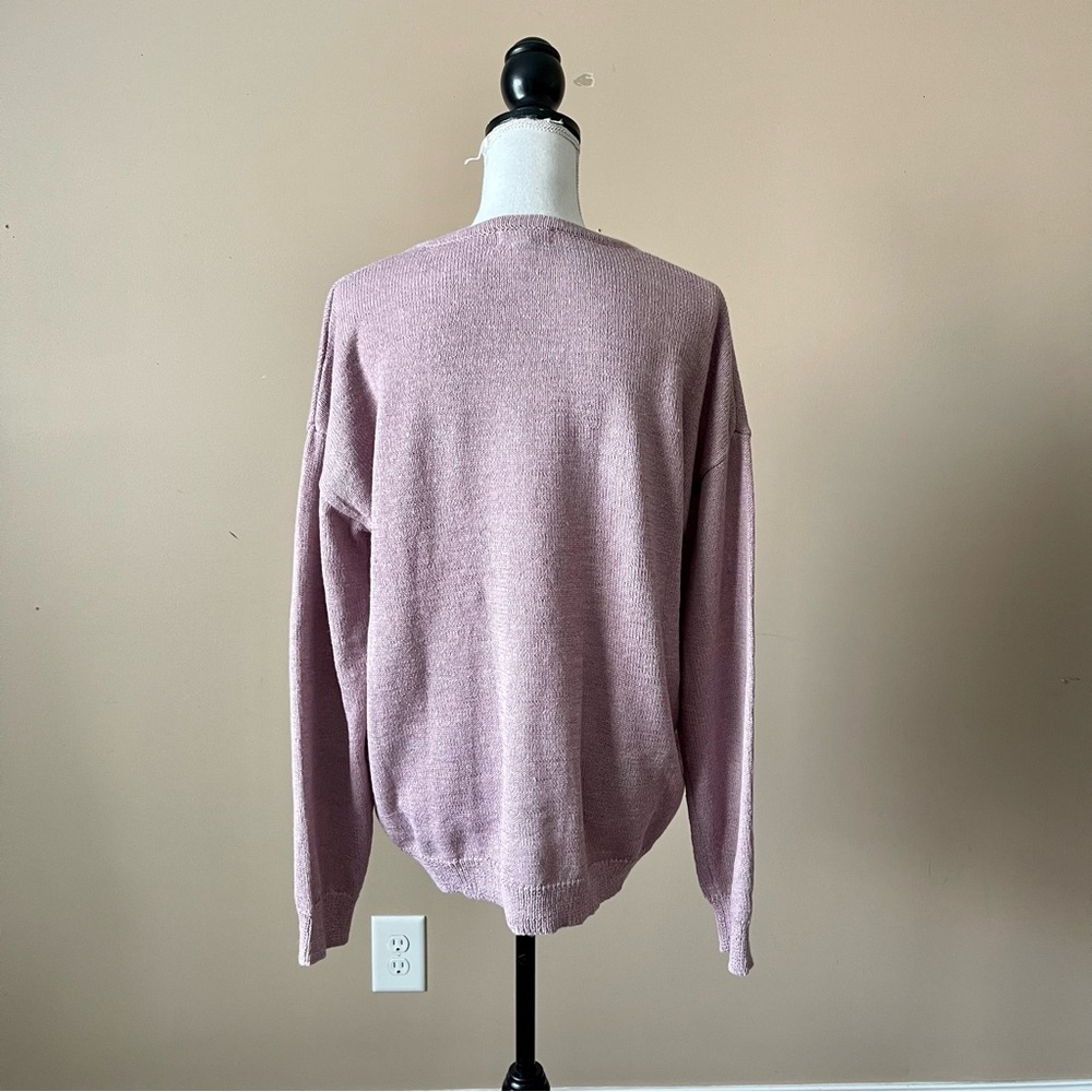 SIMPLY SOUTHERN | Mauve Sequins "Cowgirl" Knit Sweater Sz L - Picture 6 of 9